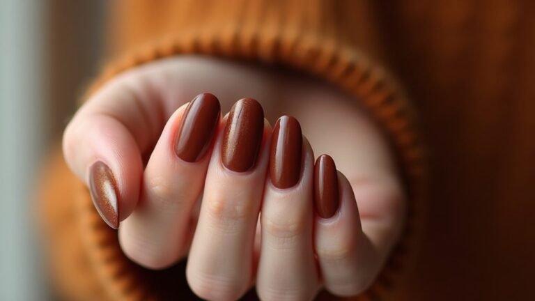 brown fall cozy nail ideas