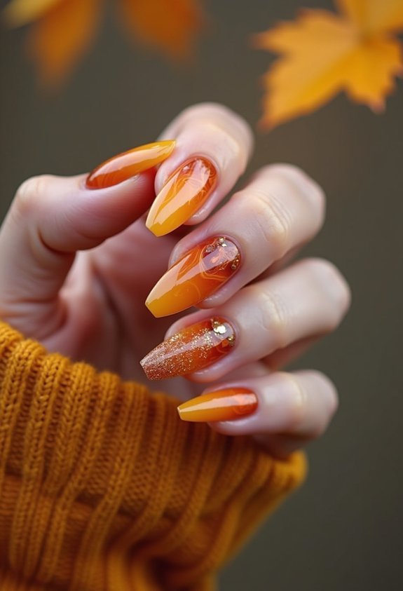 burnt orange chrome accents