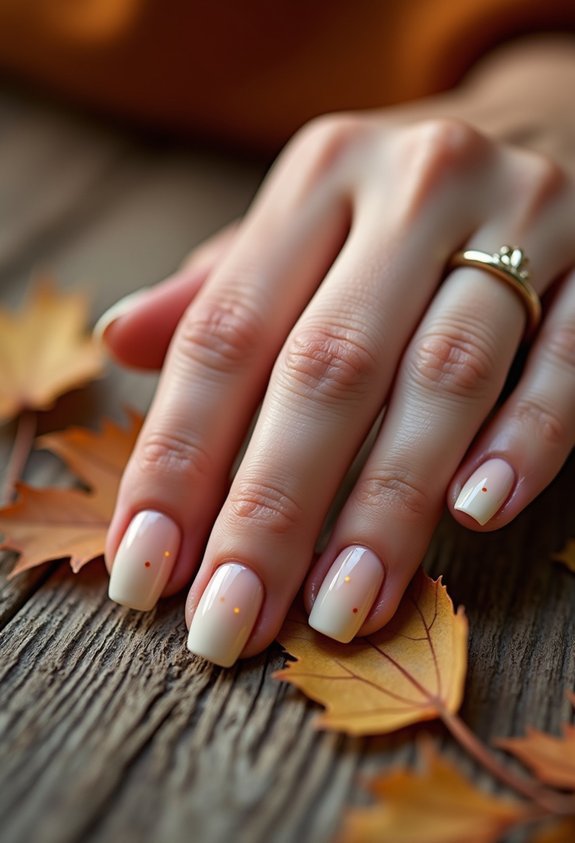 burnt orange french tip accents