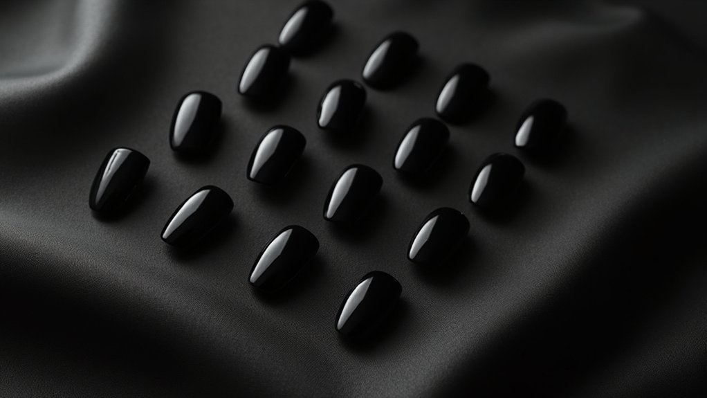 chic black fall nails