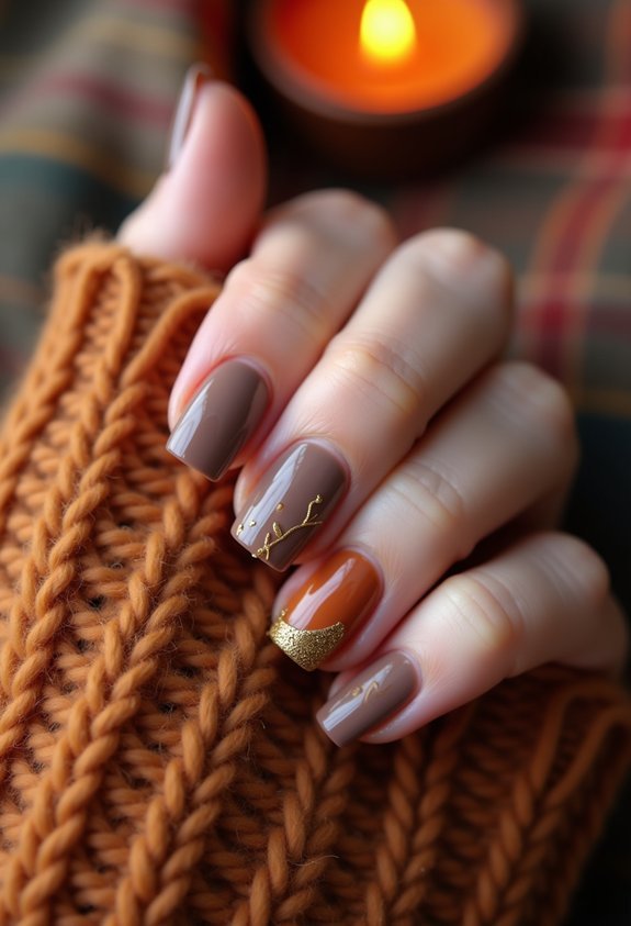chunky knit cable nails