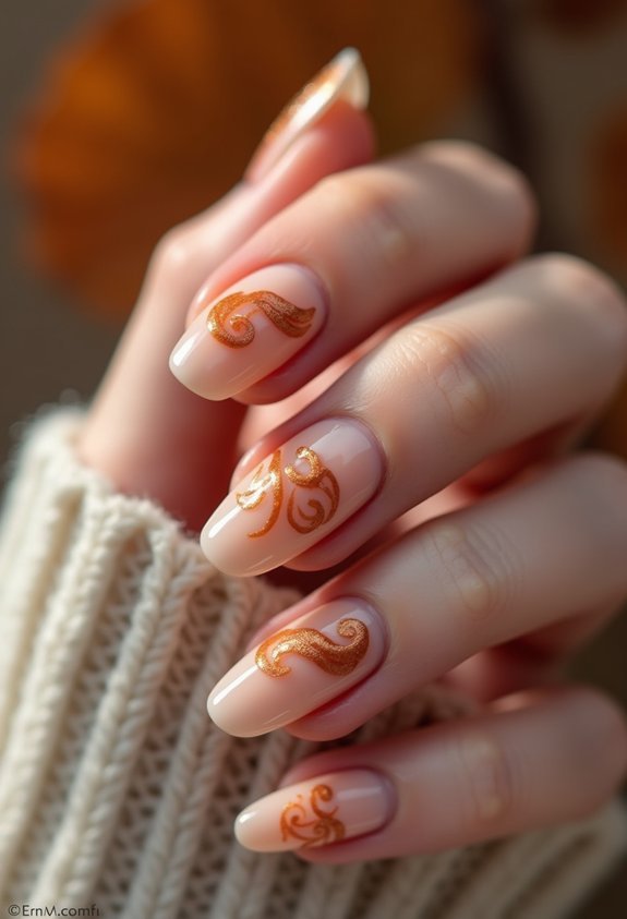 cinnamon swirl french tips