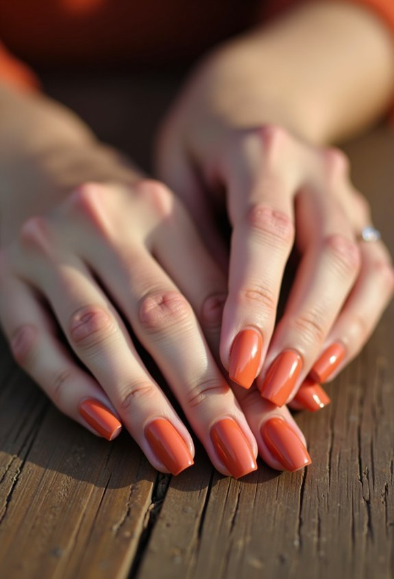 classic terracotta autumn nail color