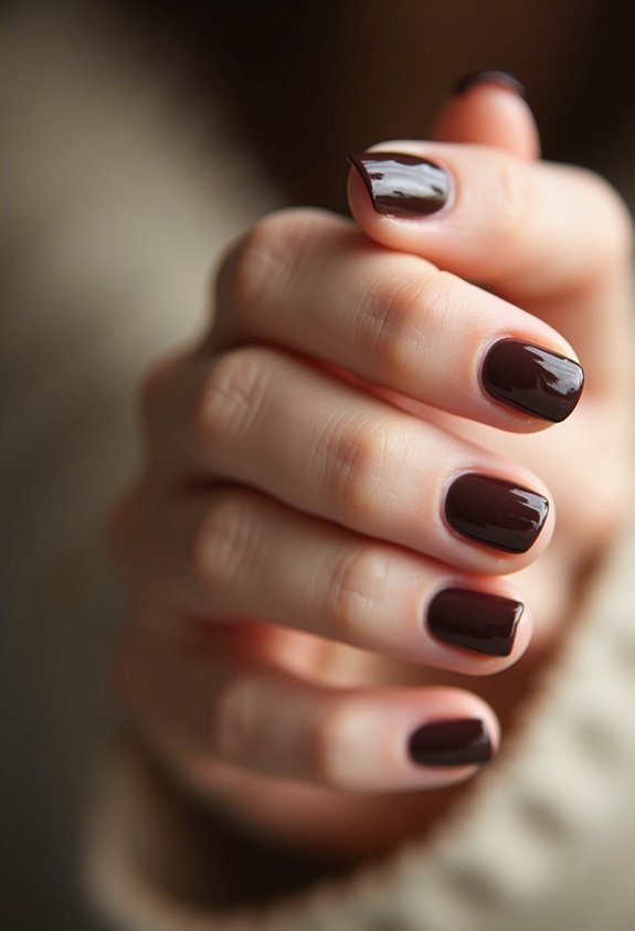 coffee latte mocha french tips