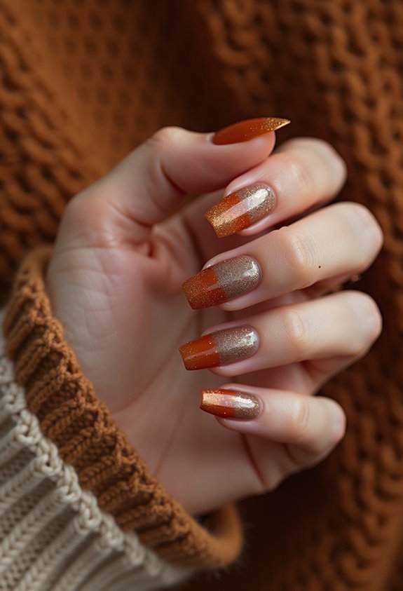 cozy cable knit coffin nails