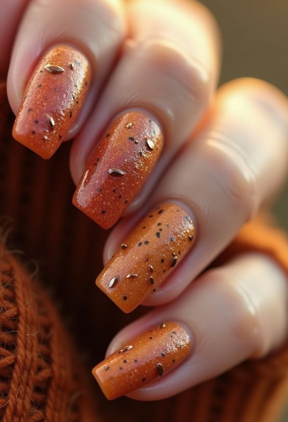 cozy cable knit textured nails