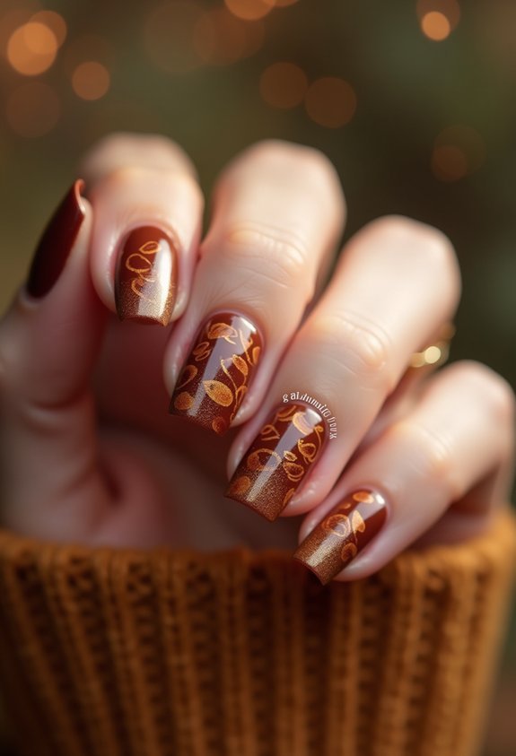 cozy caramel brown nail polish