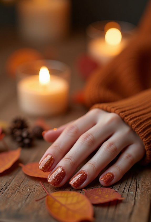 cozy cinnamon terracotta nails