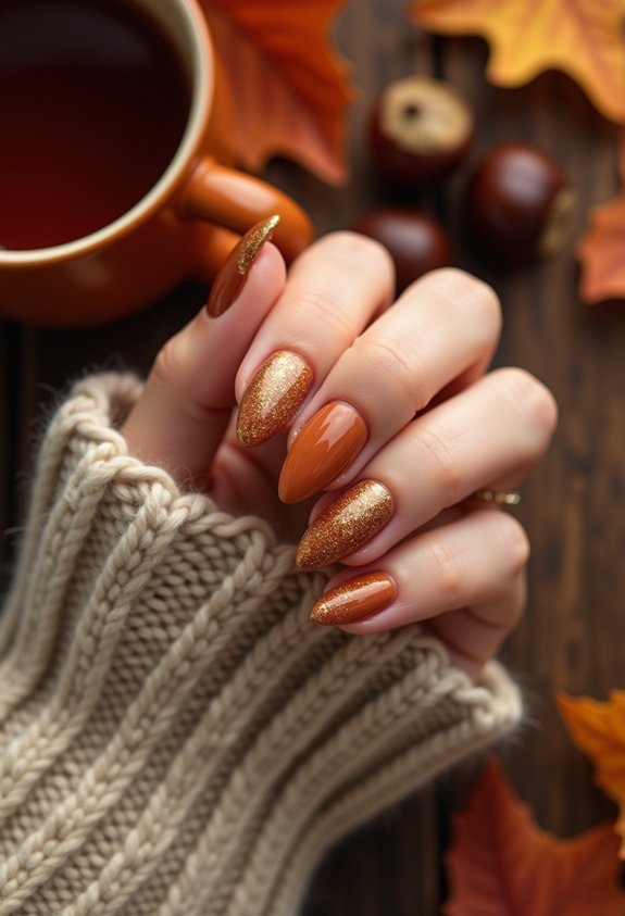 cozy espresso brown nail set