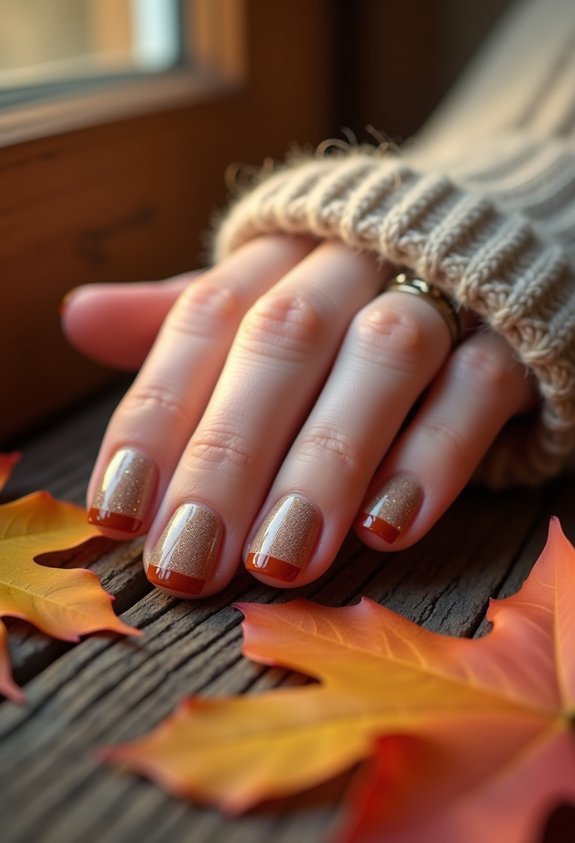 cozy matte knit october nails