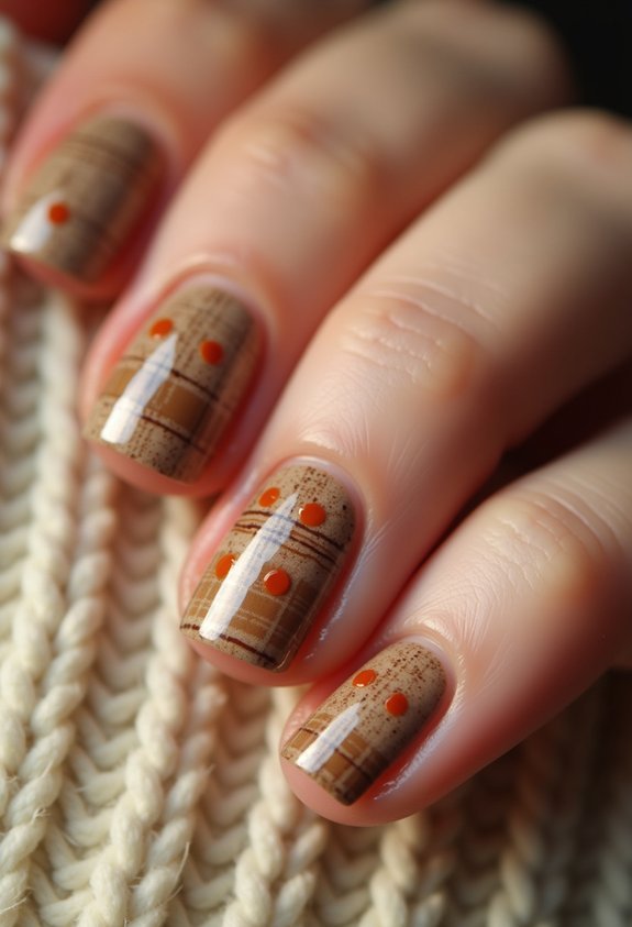cozy sweater knit nail art