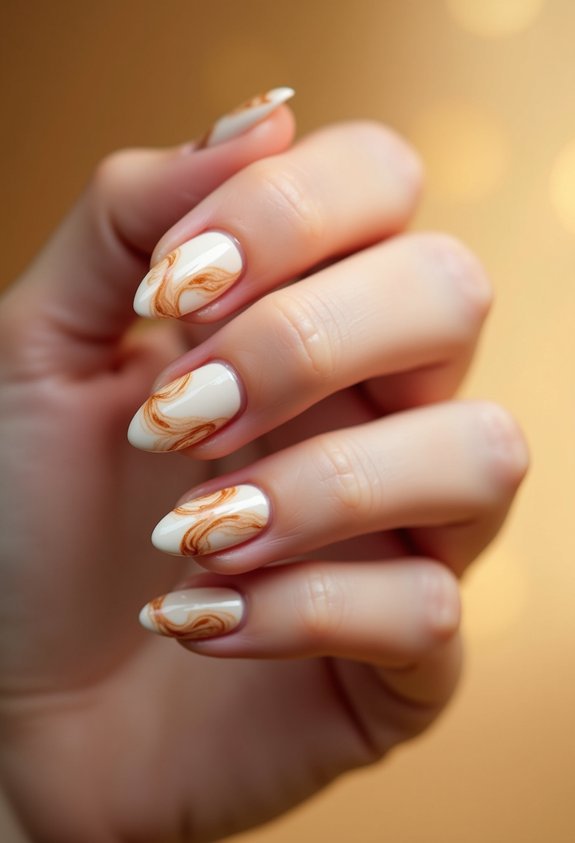 creamy brown swirl ombr