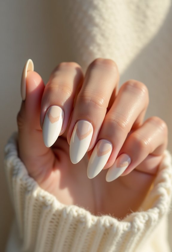 creamy caramel autumn manicure