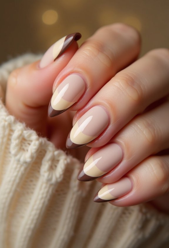 creamy milk chocolate french tips