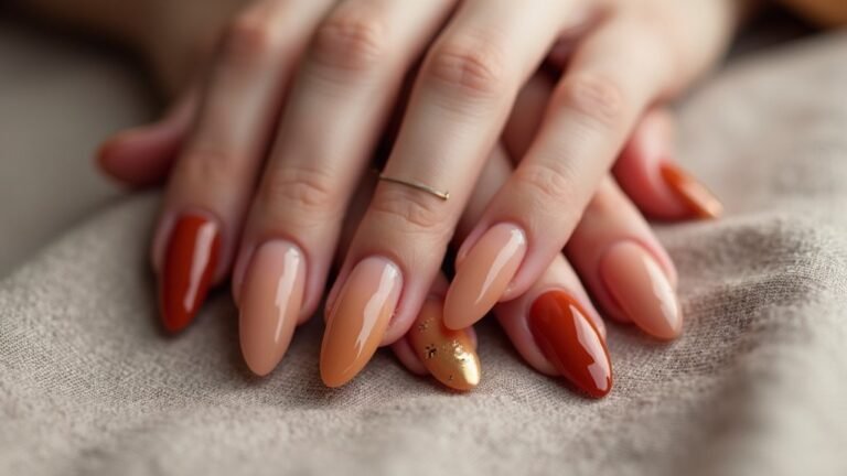 elegant almond fall nail designs