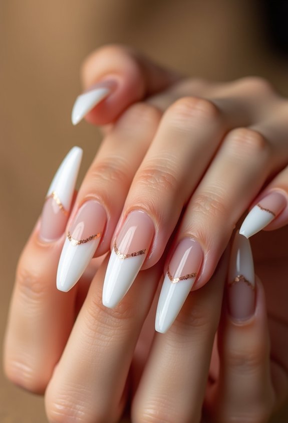elegant french fall ombre tips