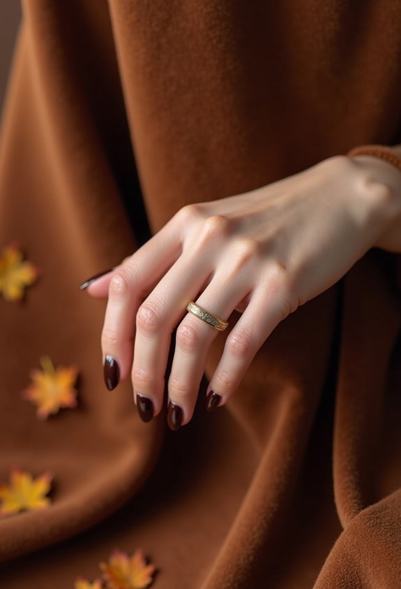 espresso almond fall nail color