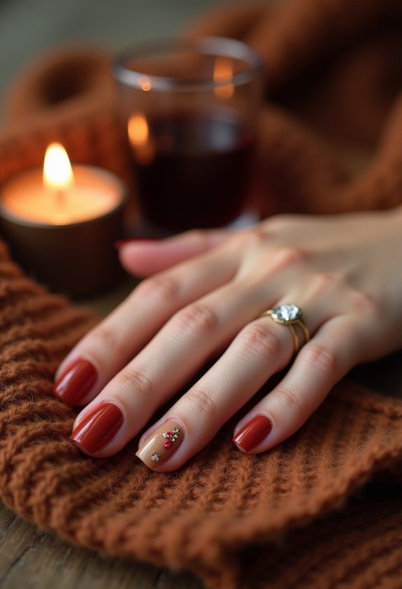 fall date night short nail sparkle