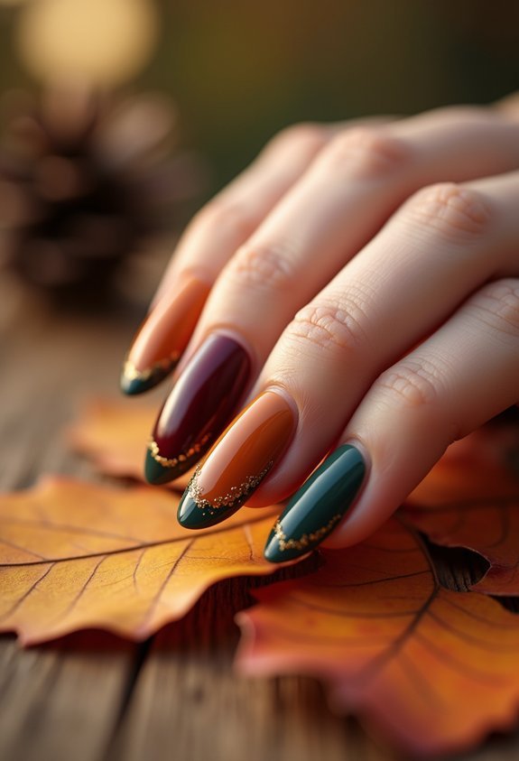 fall french tip nail colors