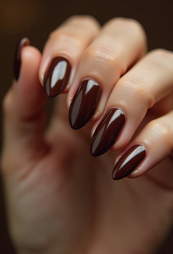 flattering chocolate brown nail shades