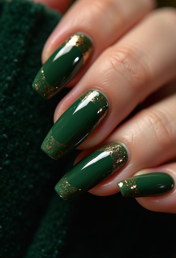 forest green with copper accents