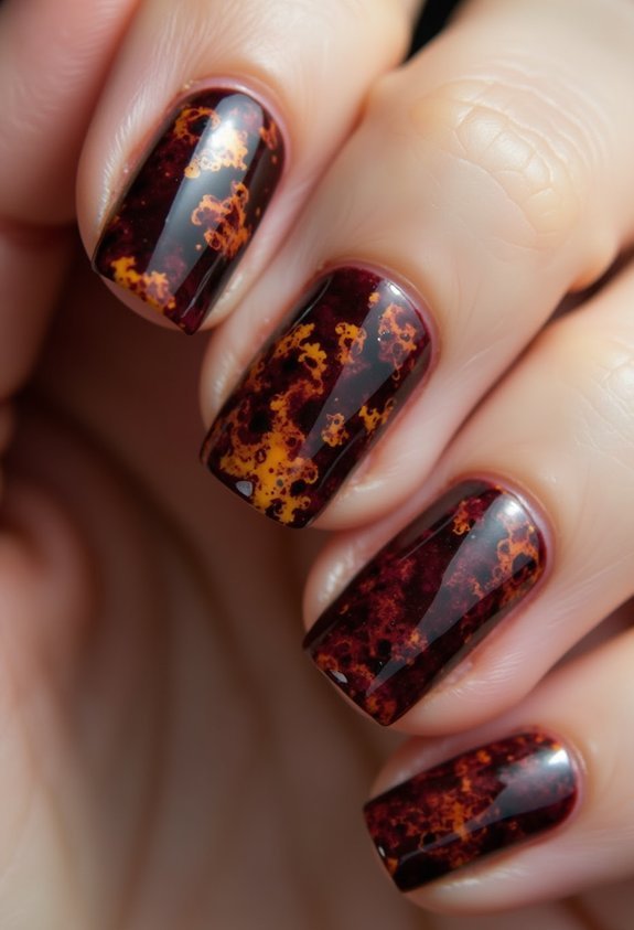 glassy wine tortoiseshell swirls