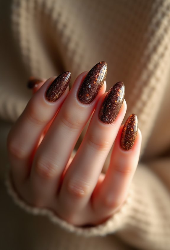 glitter tortoiseshell luxury nails