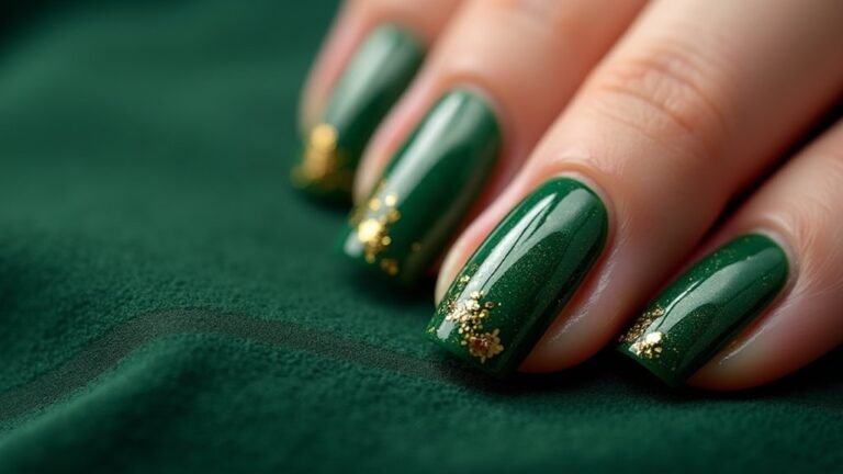 luxurious forest green nail ideas
