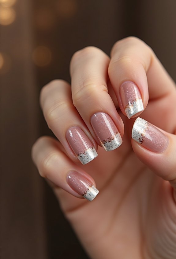 molten chrome french tips