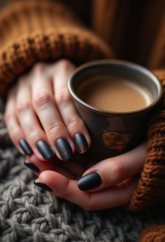 moody espresso with gold accents