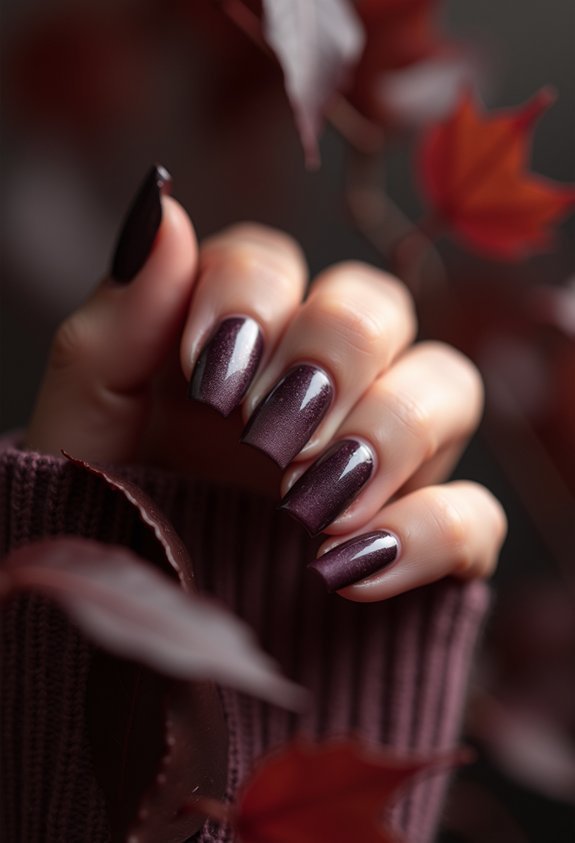 moody fall french nail tips