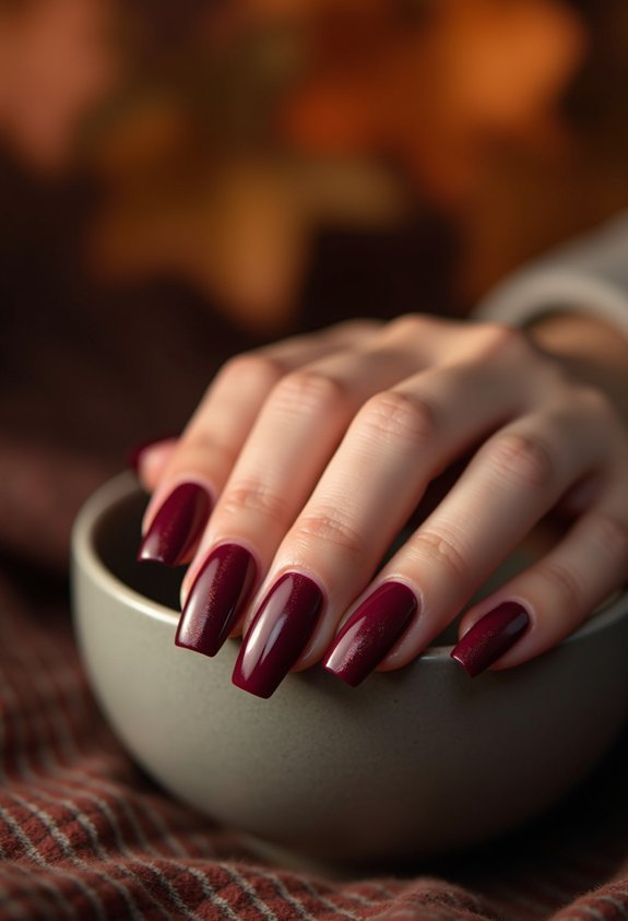 moody wine jewel nail color