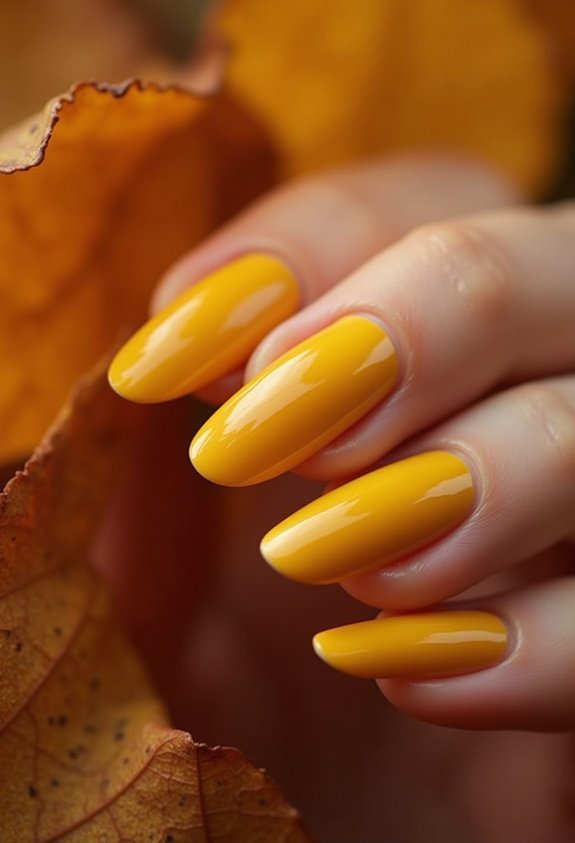 mustard yellow fall nail polish