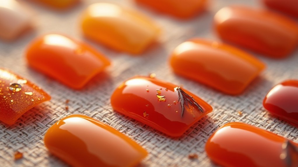 orange fall nails inspiration