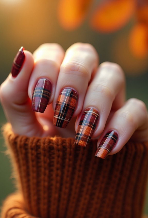 rich tartan plaid acrylics