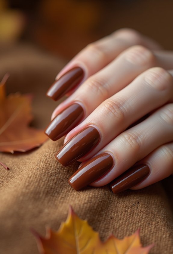 short brown fall nail ideas