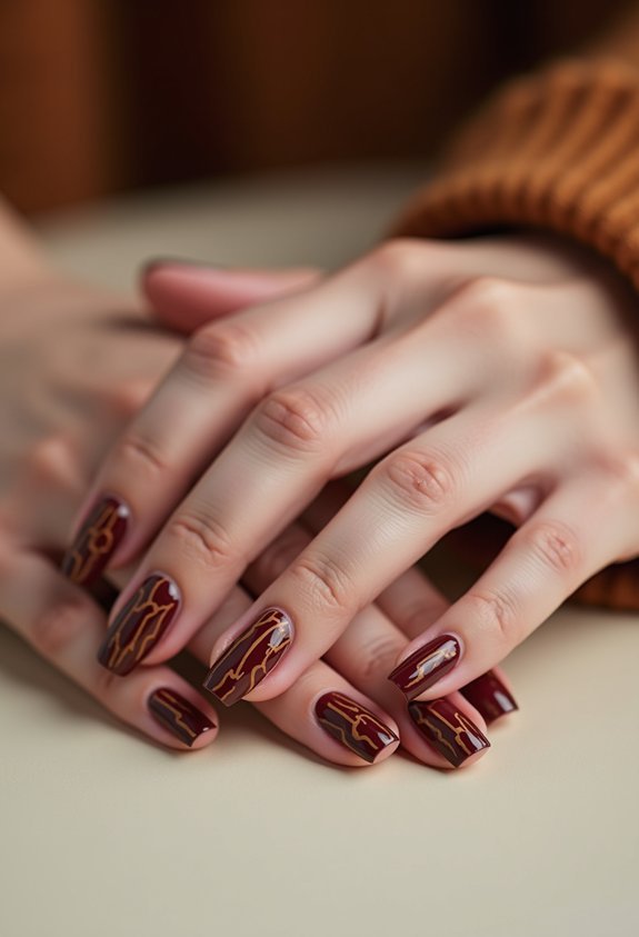short rounded fall work nails