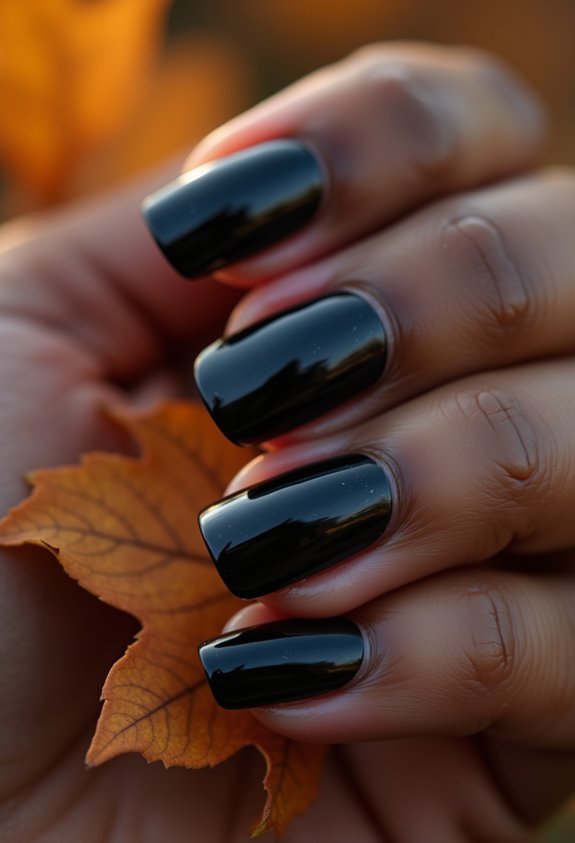 slim black french tips