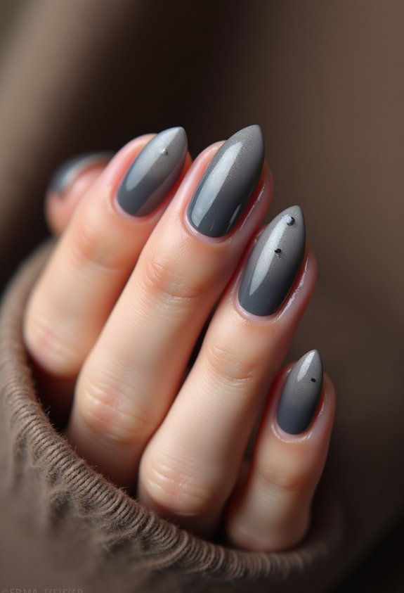 smoky gray fall nail color