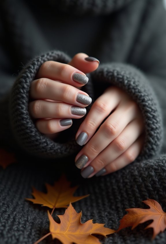 smoky gray fall nail glam