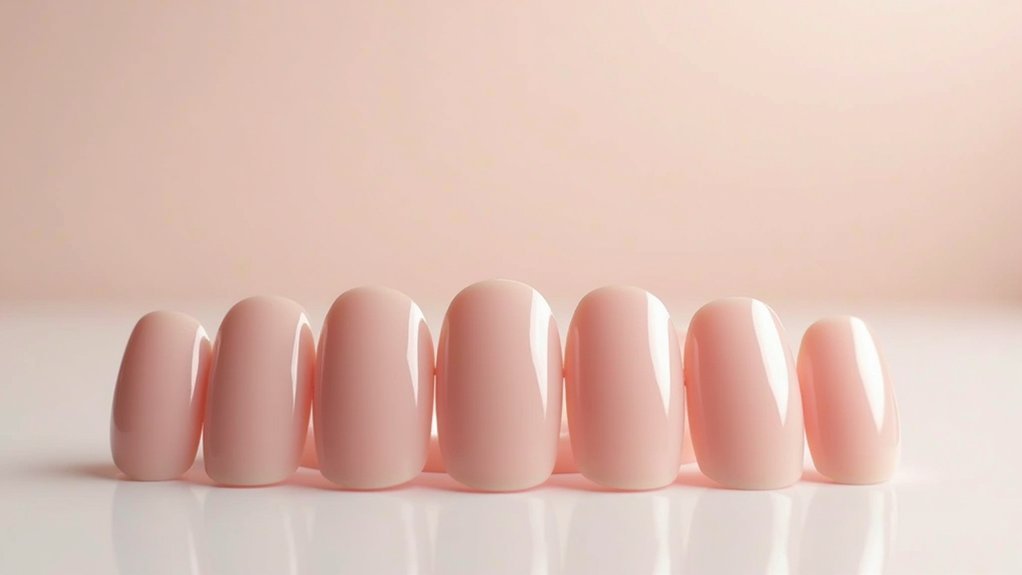 soft classic oval fall nails
