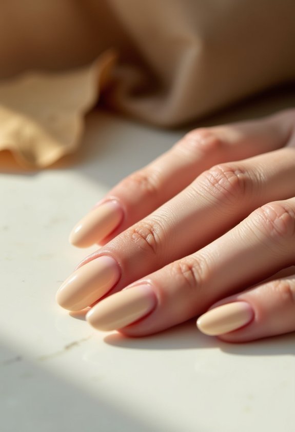 soft creamy ivory fall nails