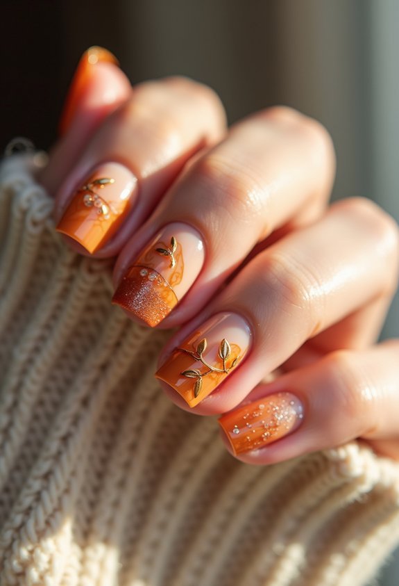 soft knit texture nude nails