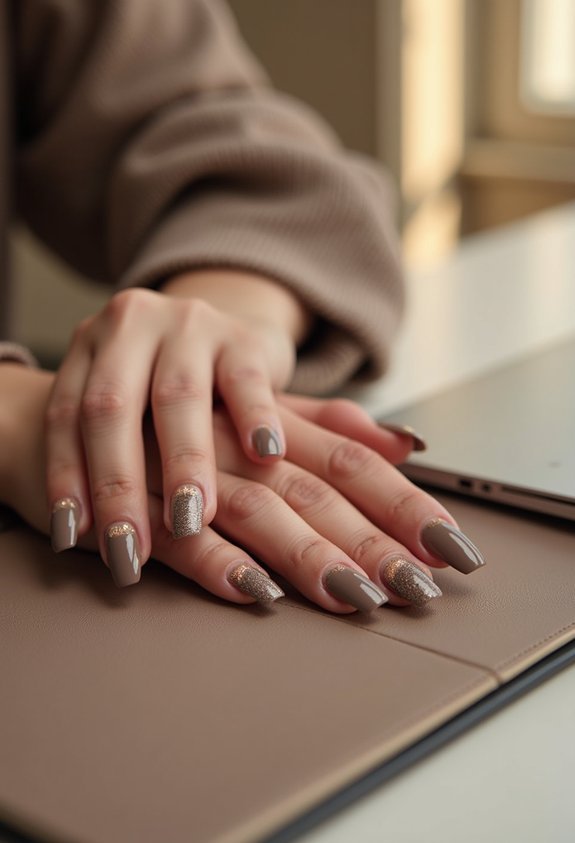soft mocha autumn nail polish