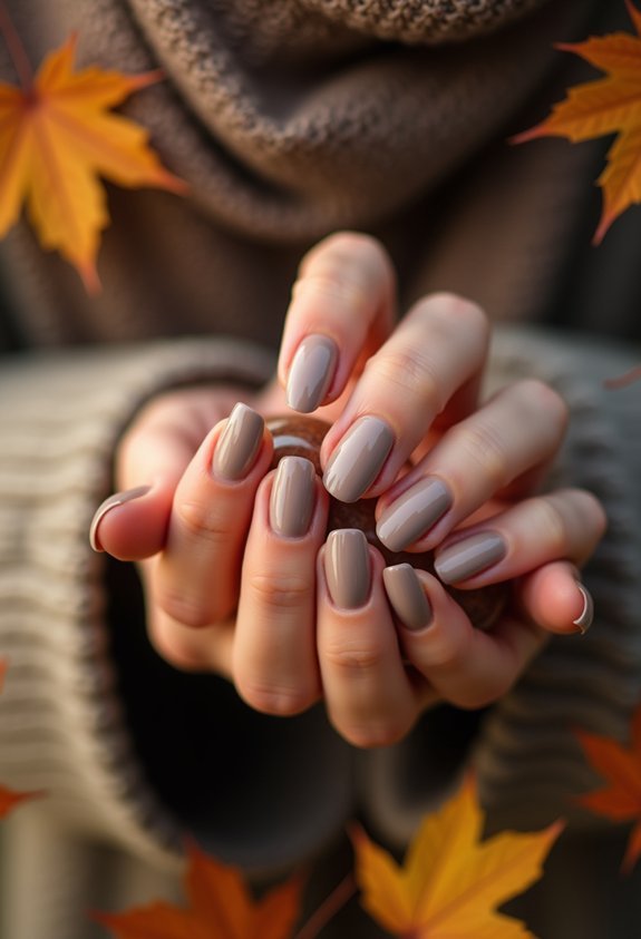 soft taupe fall nail polish