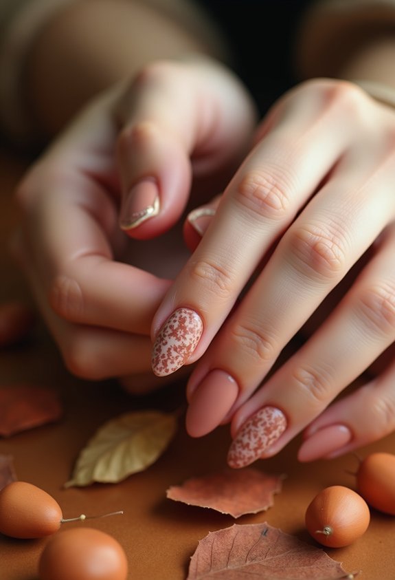 sunbaked terracotta boho nails