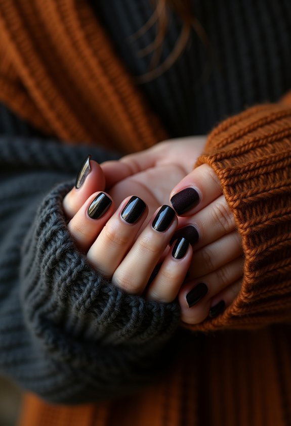 textured sweater nail details