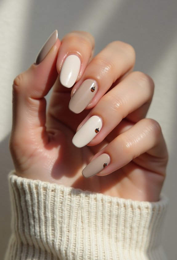 tiny acorn cuticle nail accents