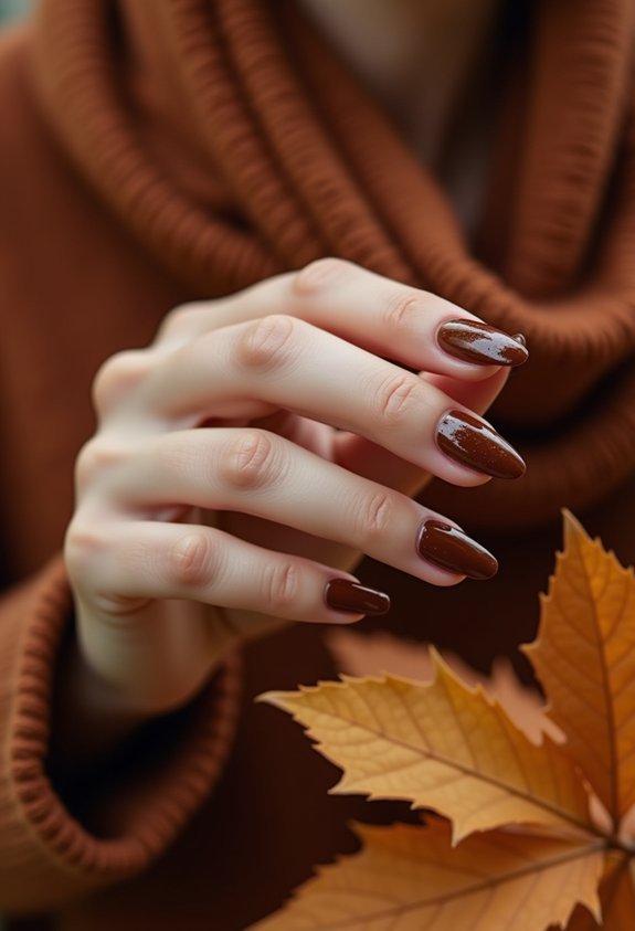 warm chocolate brown nail polish