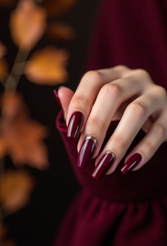 wine berry fall nail elegance
